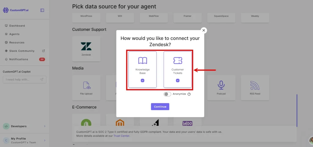 source selection