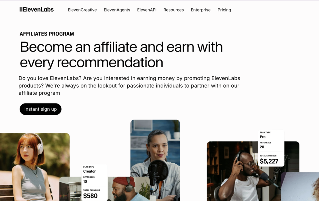 ElevenLabs affiliate program