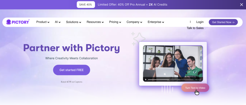 Pictory.ai affiliate program