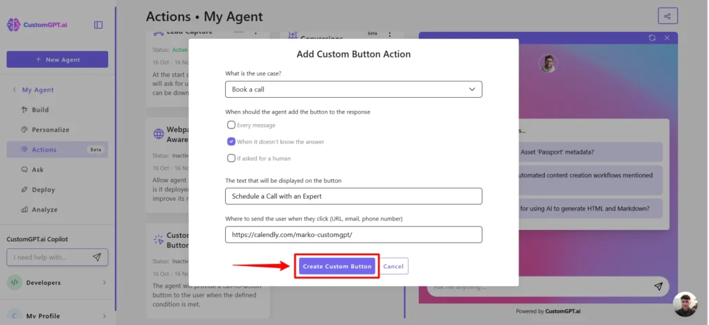 Create Custom Button