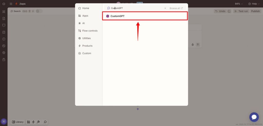 Choose as your Trigger app