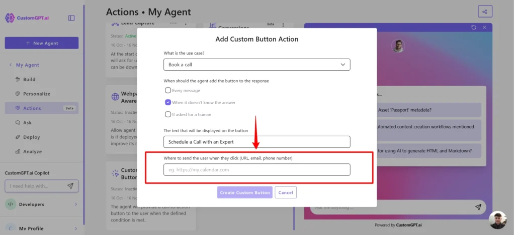 enter the destinations