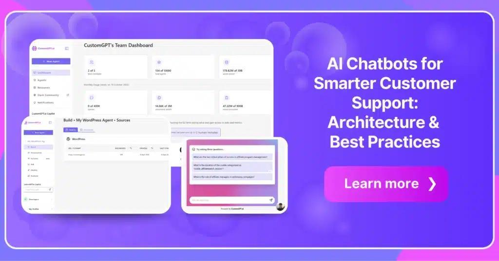 AI Chatbots for Smarter Customer Support: Architecture & Best Practices