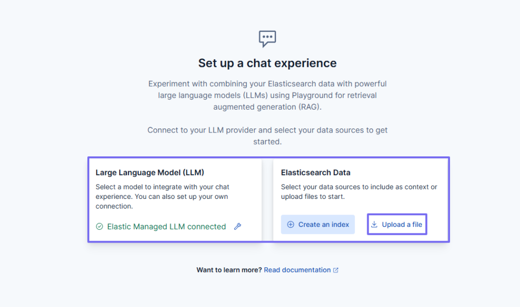 chat setup window