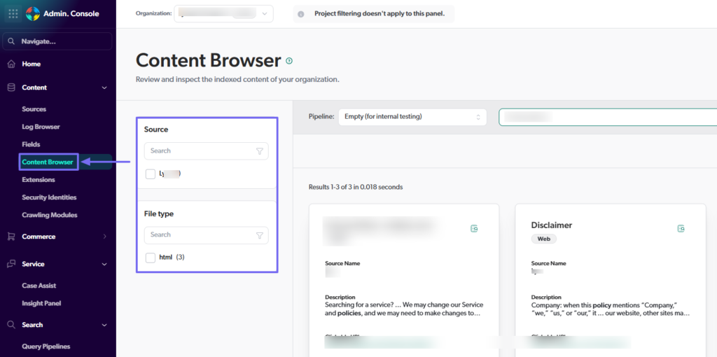 content browser feature