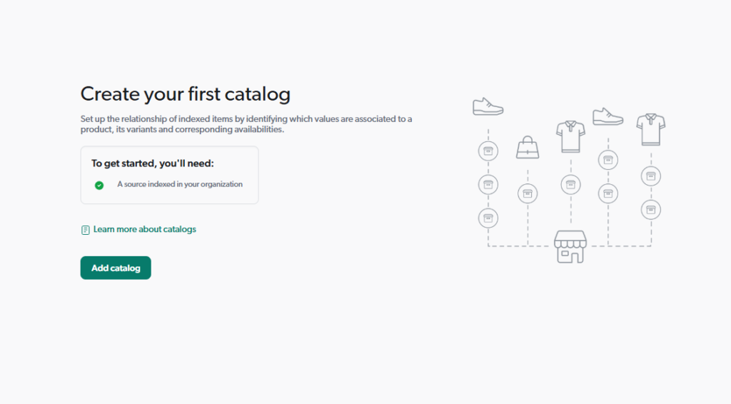 create first catalog on coveo