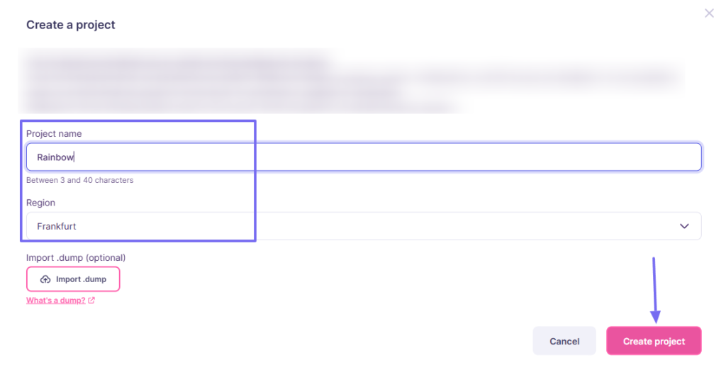 create project on meilisearch