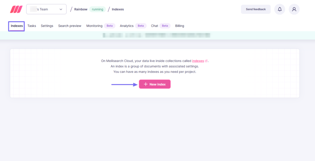 index feature on enterprise search software