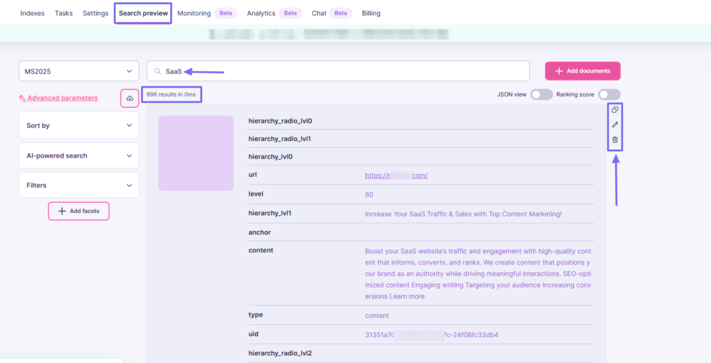 search preview feature