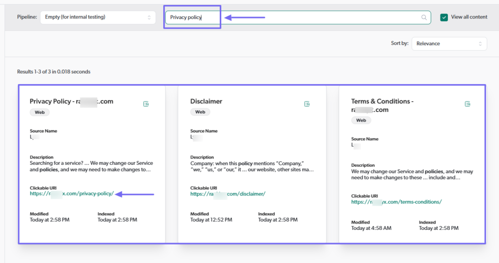 search results for company policies