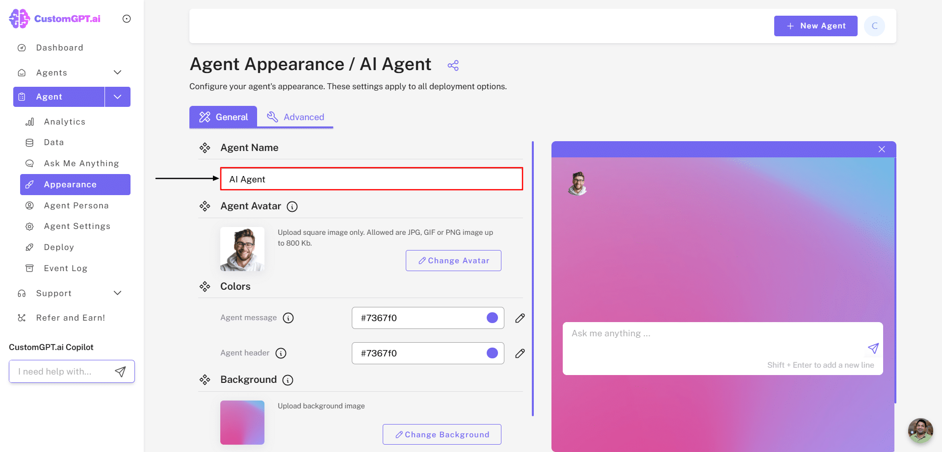 Agent Name