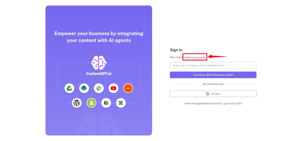 create account