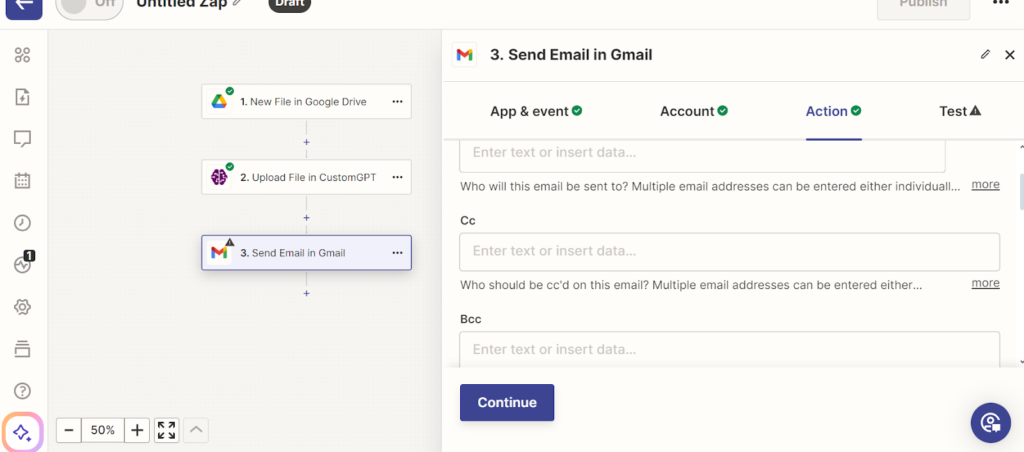 Select the Email Address to Notify