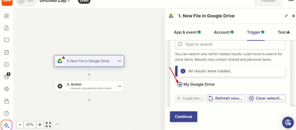 Click on ‘My Google Drive’