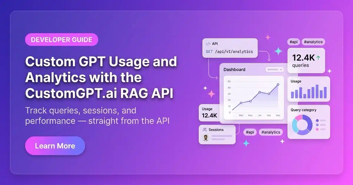Custom GPT Usage and Analytics with the CustomGPT.ai RAG API