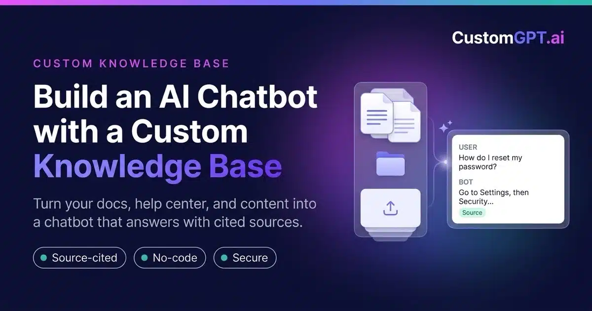 Build an AI Chatbot with a Custom Knowledge Base
