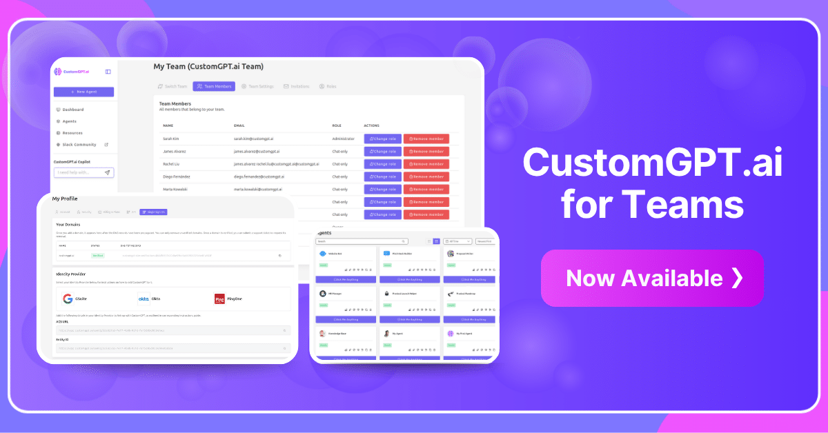 CustomGPT.ai for Teams