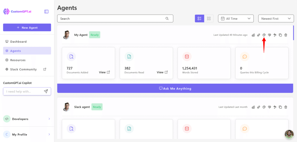Personalize agent settings