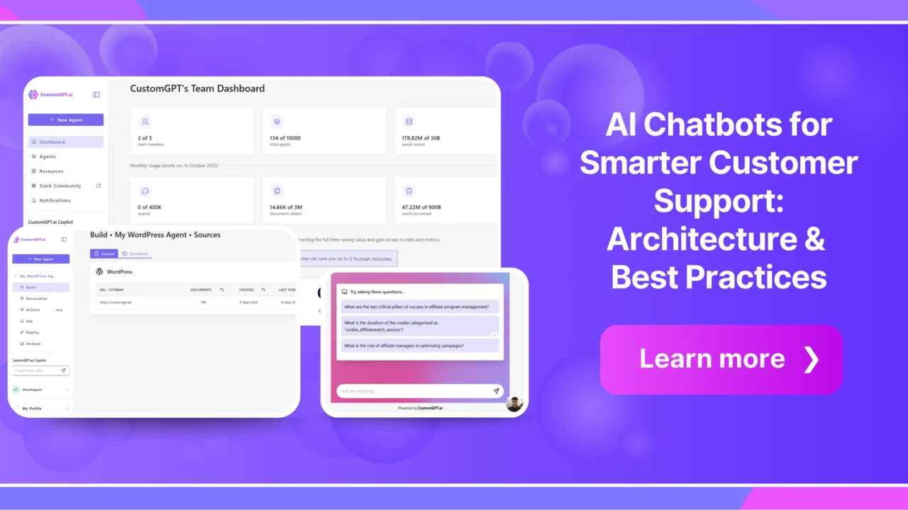 AI Chatbots for Smarter Customer Support: Architecture & Best Practices