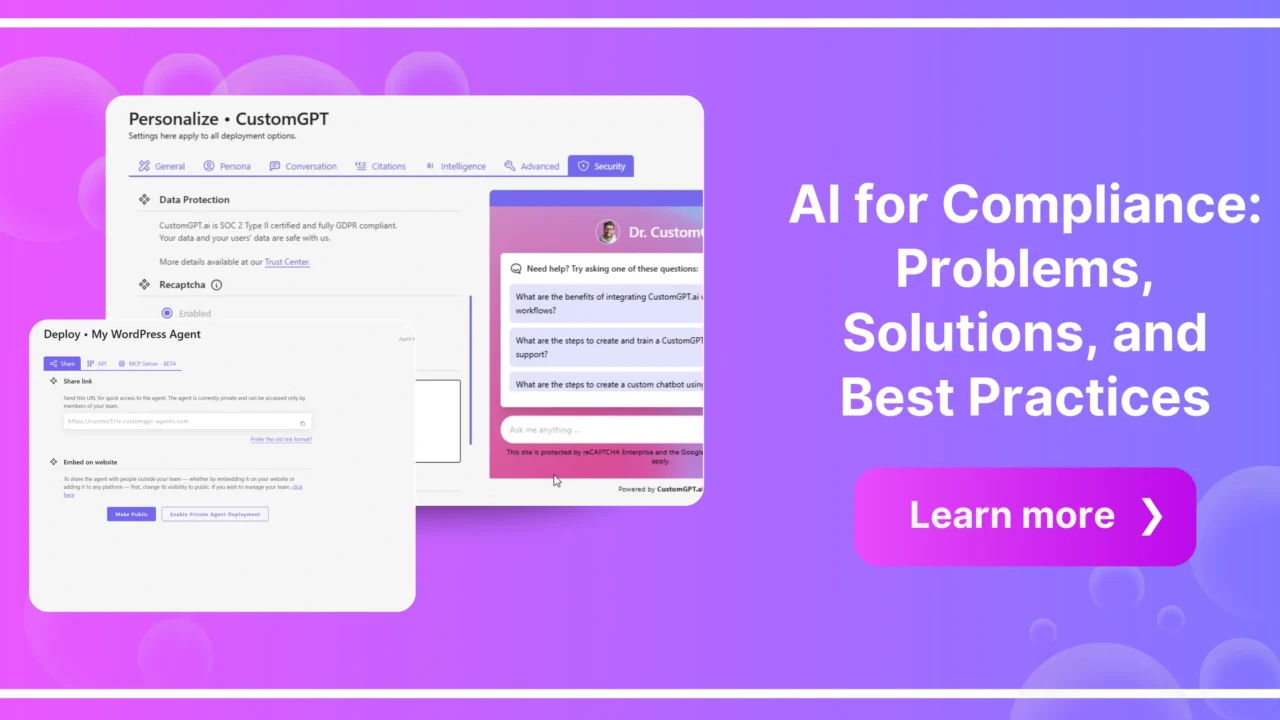 AI for Compliance: Problems, Solutions, and Best Practices