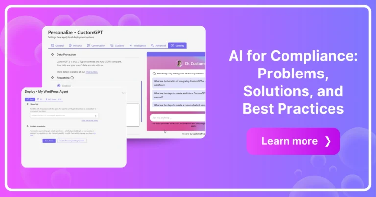 AI for Compliance: Problems, Solutions, and Best Practices