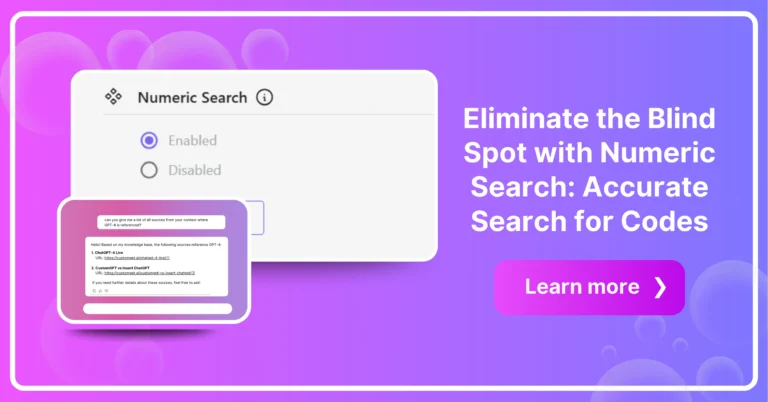 Eliminate the Blind Spot with Numeric Search: Accurate Search for Product, Order, and Error Codes