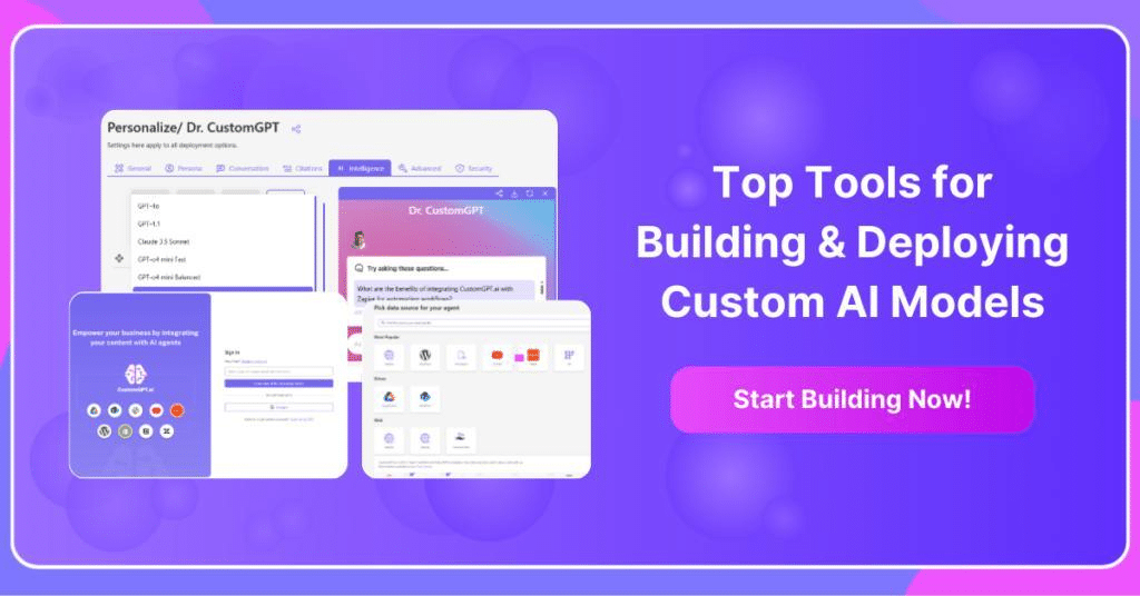 top tools for building custom ai model
