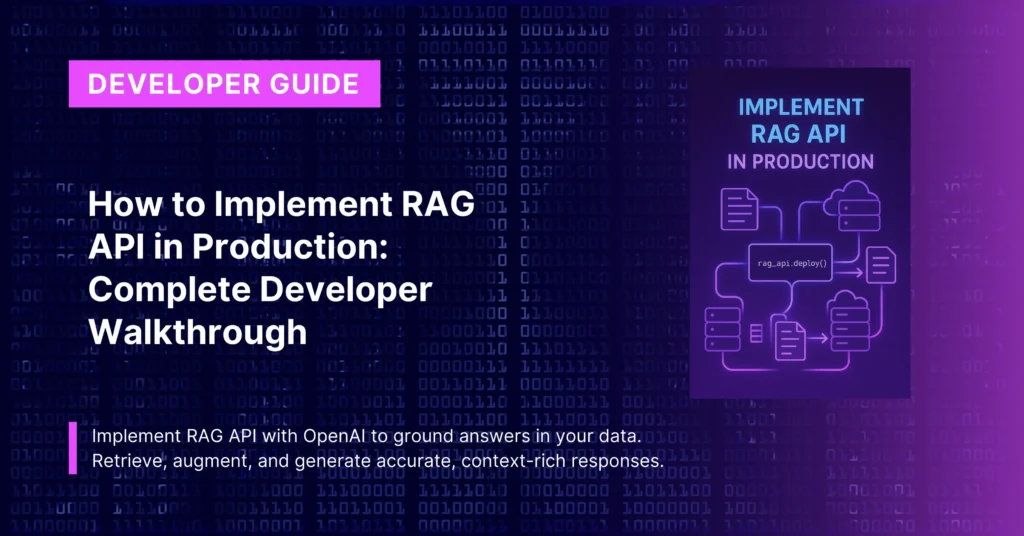 Production RAG API: Complete Developer Walkthrough