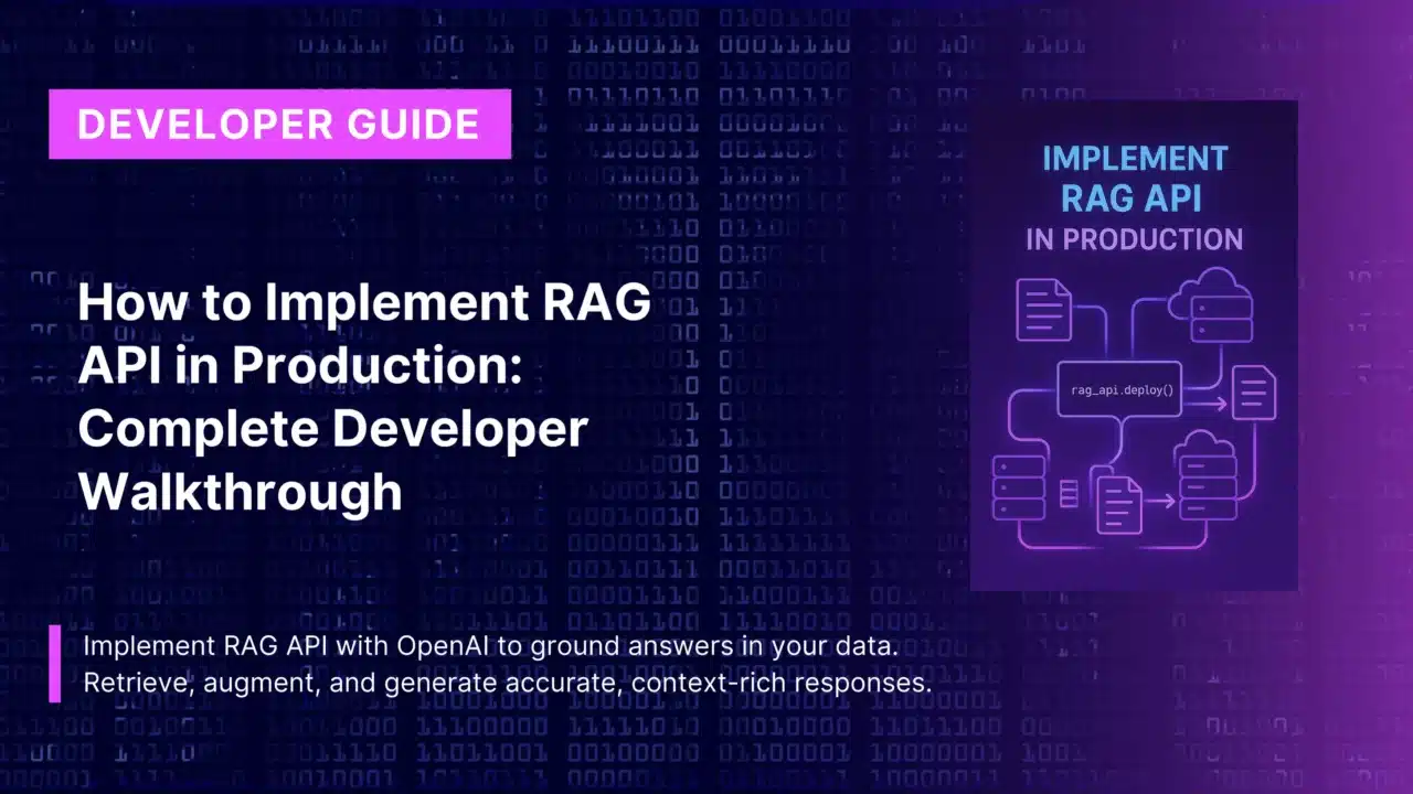 Production RAG API: Complete Developer Walkthrough