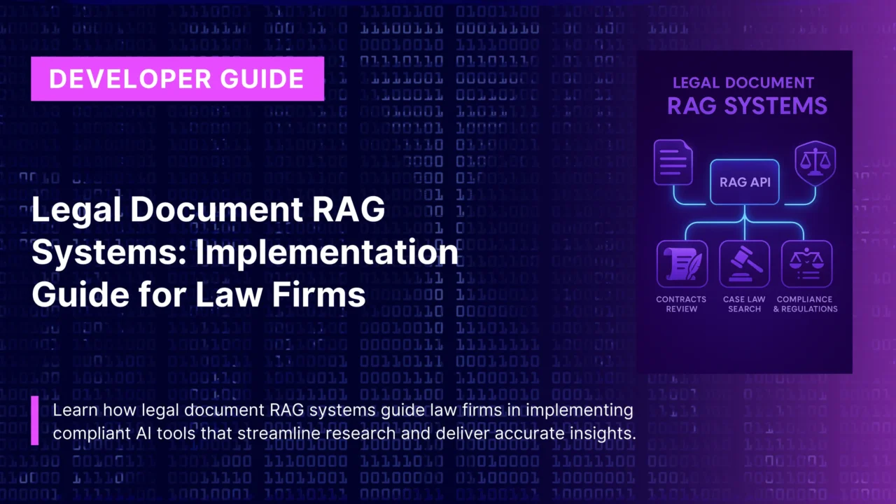 Legal Document RAG Systems: Implementation Guide for Law Firms