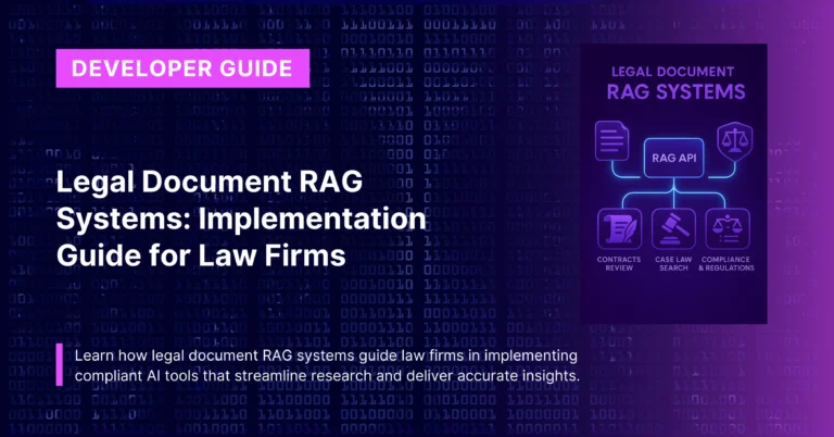 Legal Document RAG Systems: Implementation Guide for Law Firms