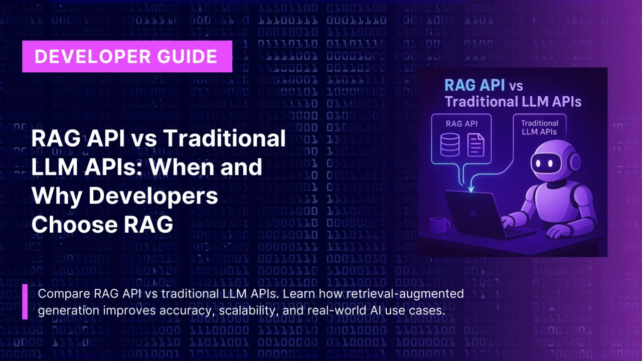 RAG API vs Traditional LLM APIs: When and Why Developers Choose RAG