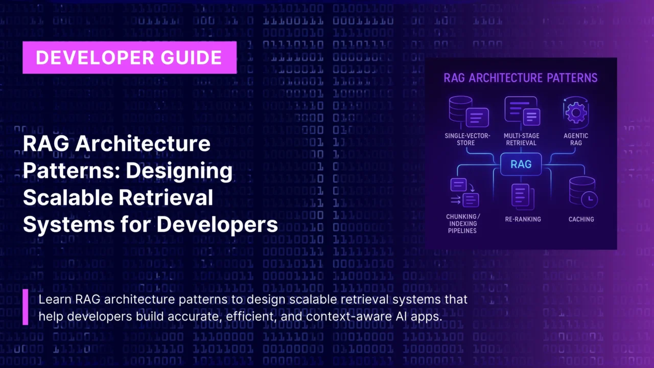 RAG Architecture Patterns: Designing Scalable Retrieval Systems for Developers