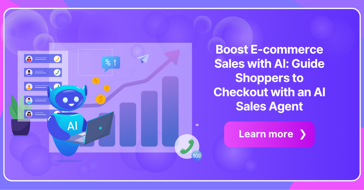 Boost E-commerce Sales with your own AI Sales Agent built on your data and instructions