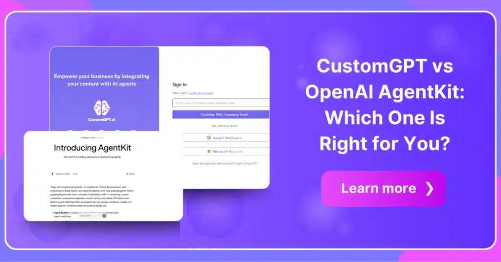 CustomGPT vs OpenAI AgentKit