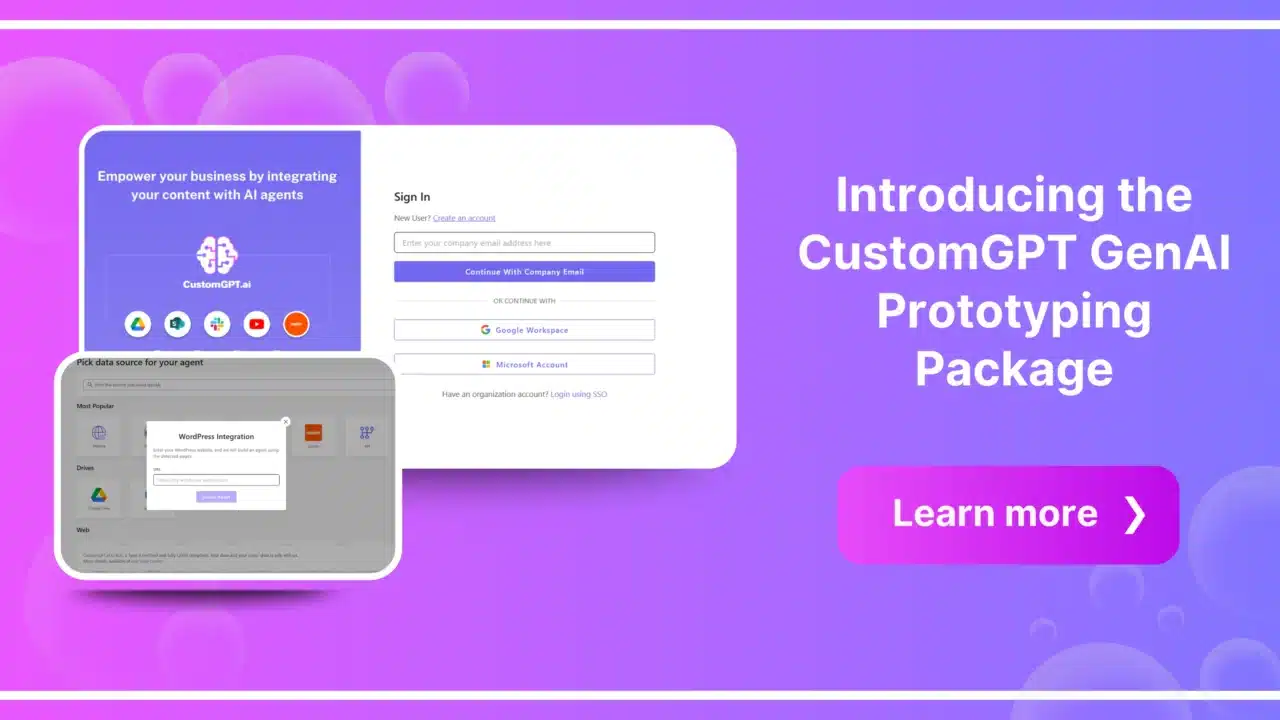 CustomGPT GenAI Prototyping Package