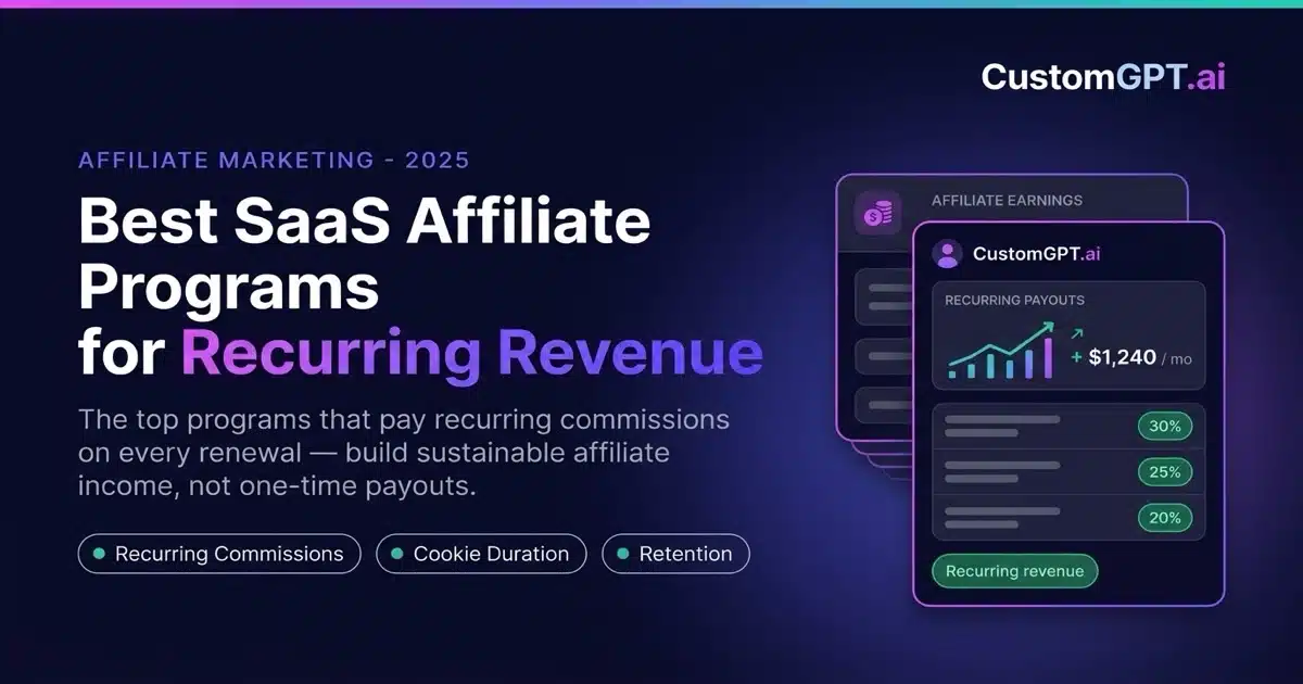 Best SaaS Affiliate Programs in 2026 for Long-Term Recurring Revenue