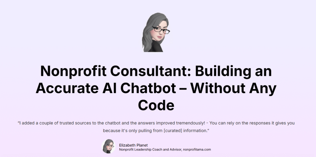 Best customGPT nonprofit consultant testimonial screenshot