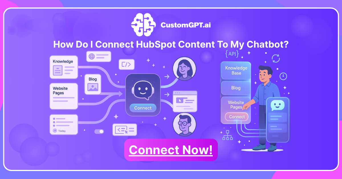 How do I connect HubSpot content to my chatbot