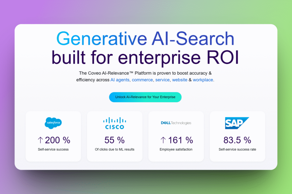 Generate AI search powering in best enterprise software