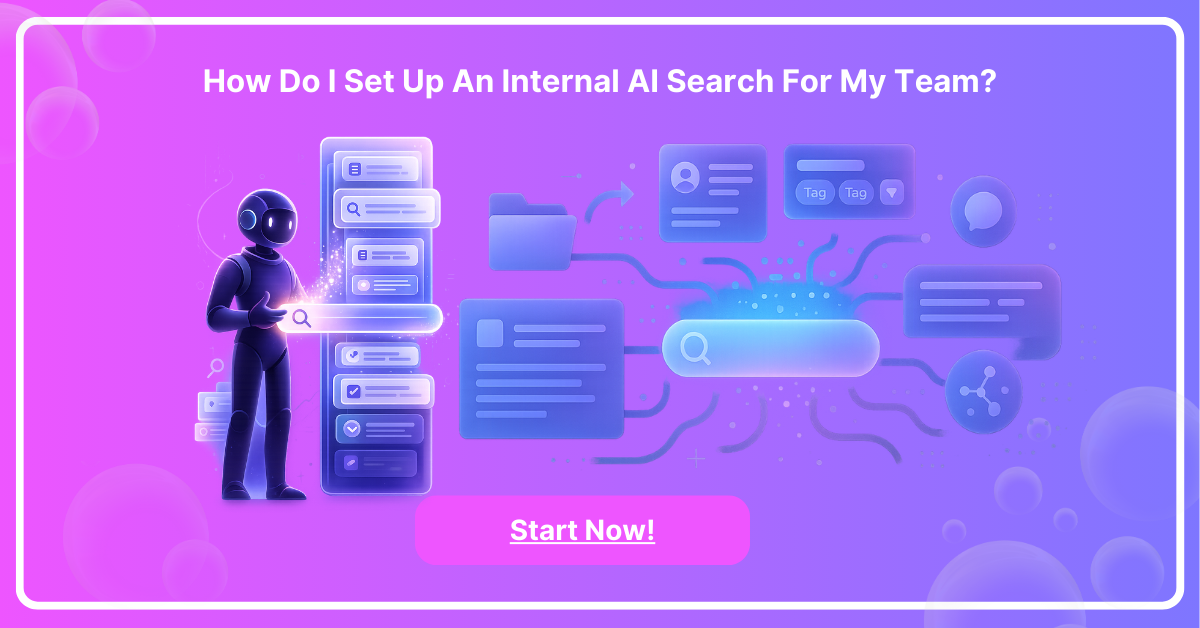 How do I set up an internal AI search for my team