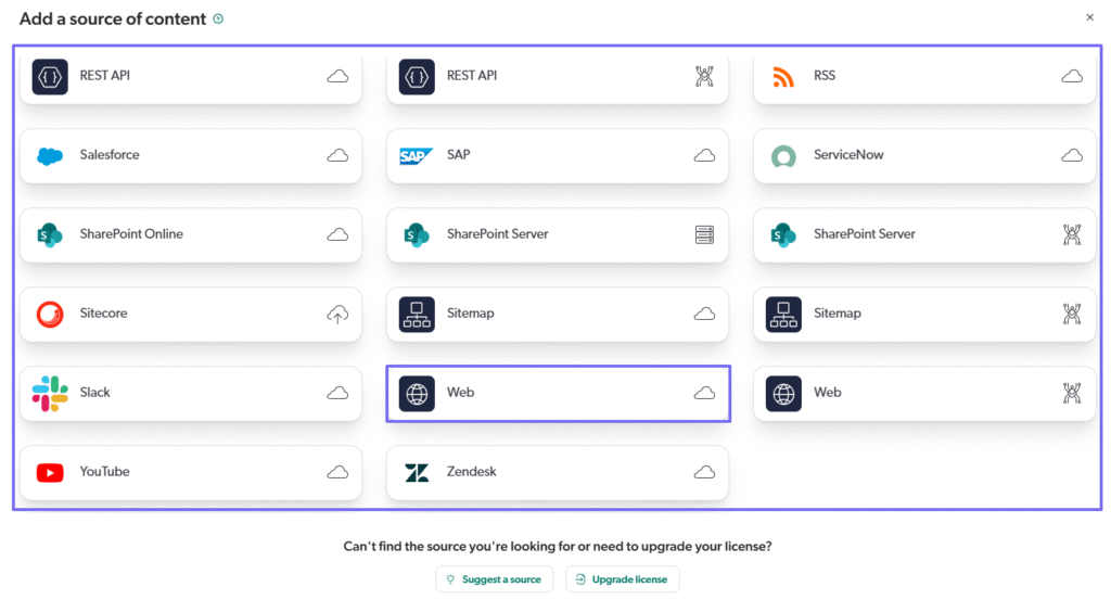 Select a web connector in best enterprise software