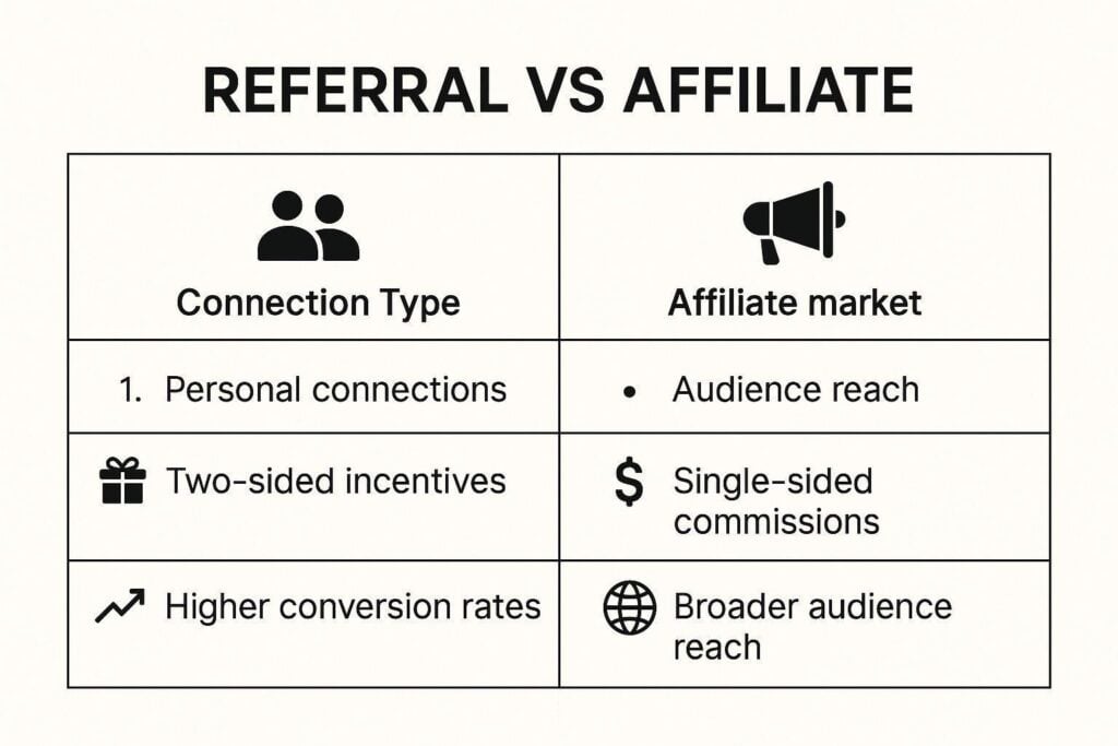 referral vs affiliate