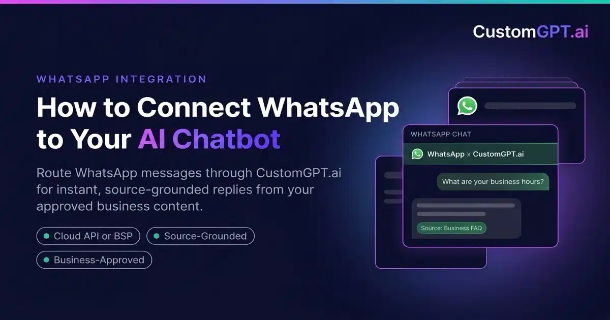 How do I connect WhatsApp to my chatbot