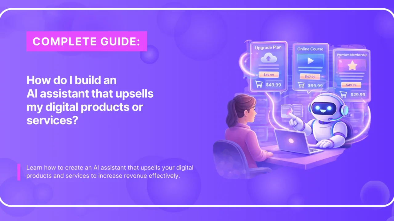 AI assistant upselling digital products