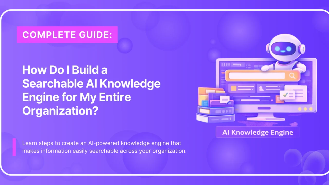 Searchable AI knowledge engine for organization