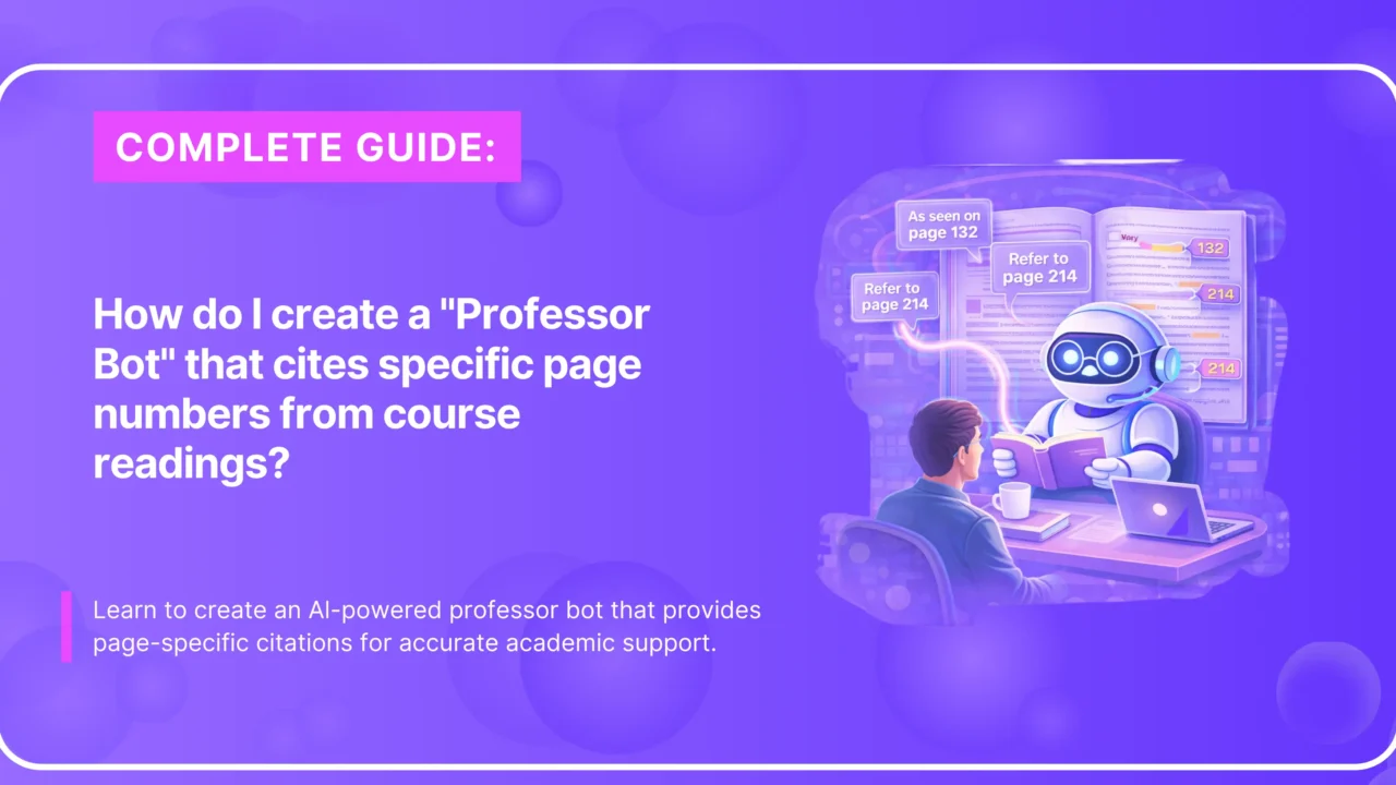 Professor bot citing textbook pages