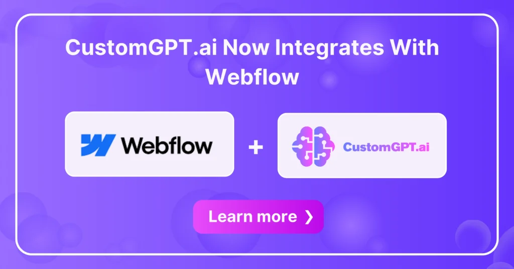 CustomGPT Webflow Integration | AI Assistant For Websites