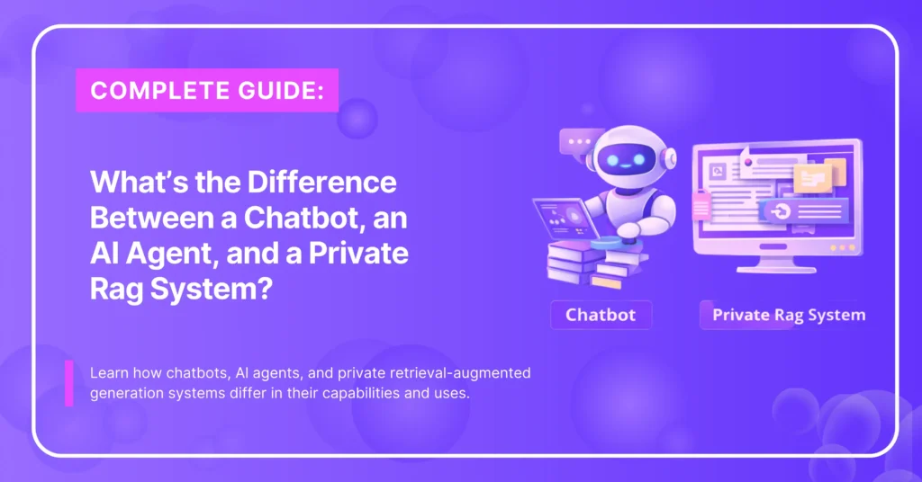 Chatbot Vs AI Agent Vs Private RAG: Enterprise Guide