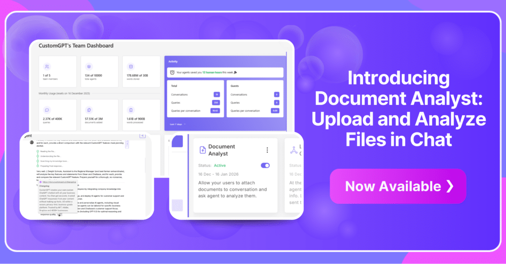 Document Analyst: Analyze Files In Chat | CustomGPT.ai